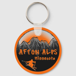 Afton Alps Minnesota skier Keychain