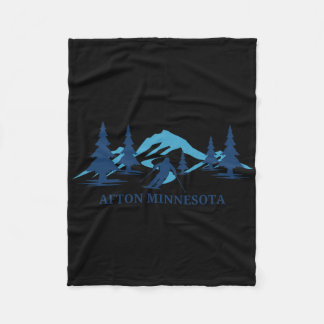 Afton Minnesota Ski Resort Skiing Skier  Fleece Blanket
