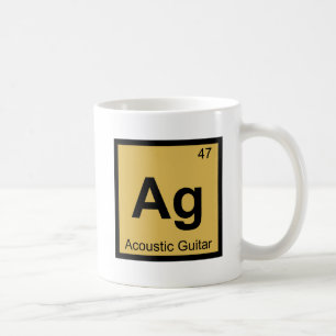 Ag - Acoustic Guitar Chemistry Periodic Table Coffee Mug