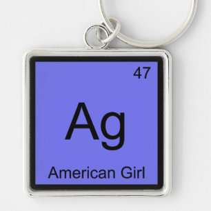 Ag - American Girl Chemistry Element Symbol Tee Keychain