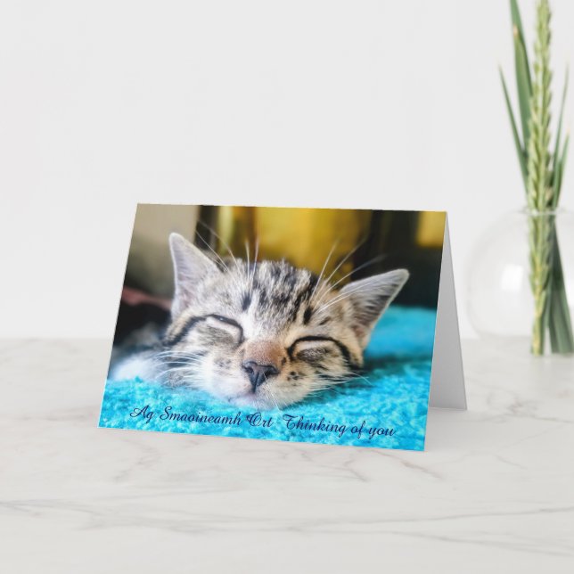Ag Smaoineamh Ort Penser à vous Carte pliée (Devant)