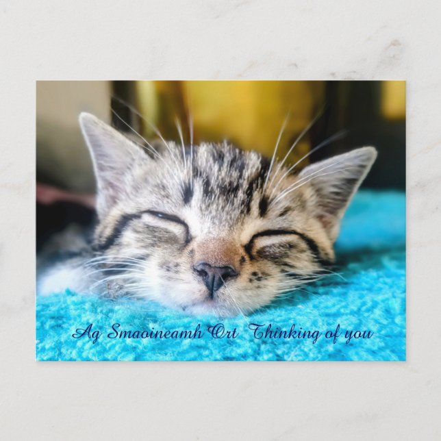 Ag Smaoineamh Ort Penser à vous carte postale (Devant)
