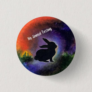 Against Animal Testing 1 Inch Round Button