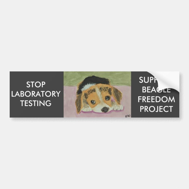 Against Animal Testing Bumpersticker Bumper Sticker (Front)