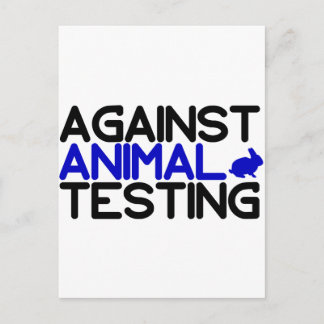 Against Animal Testing Postcard