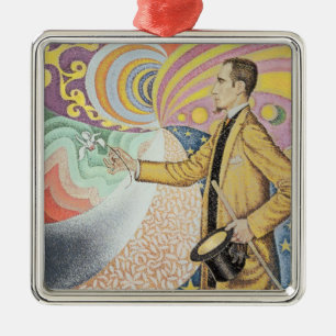Against the Enamel of a Background Rhythmic Metal Ornament