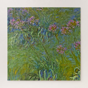 Agapanthus Flowers (by Claude Monet) Jigsaw Puzzle