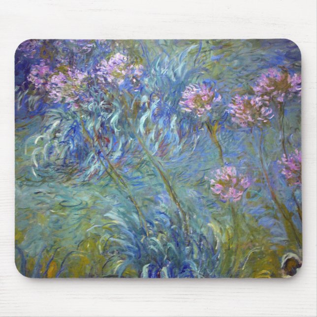 Agapanthus, Monet Mouse Pad (Front)