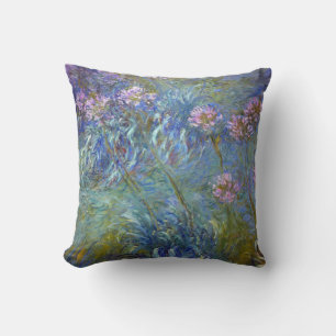 Agapanthus, Monet Throw Pillow