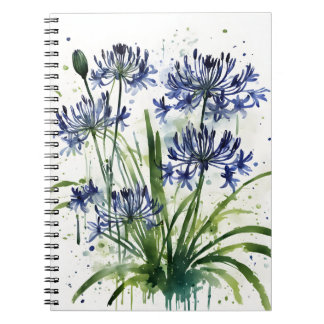 Agapanthus - Watercolor flowers iPad mini cover Notebook