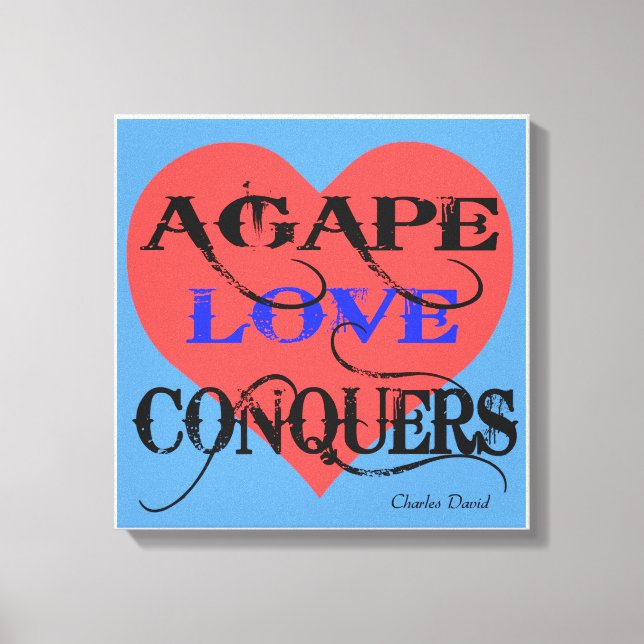 Agape Canvas Print (Front)