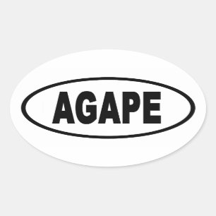 Agape Euro Style Oval Sticker