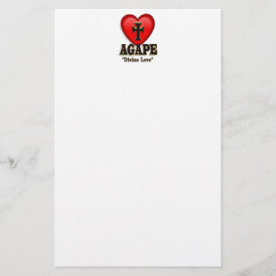 Agape heart symbol for God's divine love Stationery