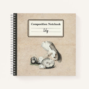 Agaricus Augustus Mushroom Personalized Comp Notebook