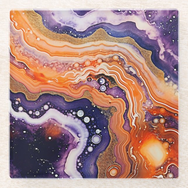 Agate Art Coaster (Front)