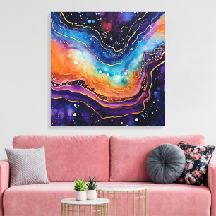 Agate Art Stretched Canvas Print