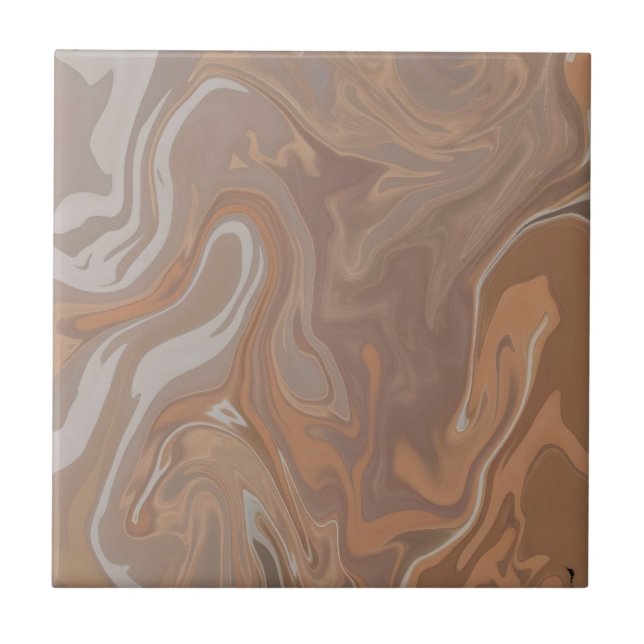 Agate Black gold fluid marble Tile (Front)