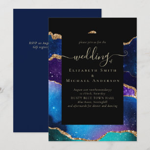 AGATE Blue Purple Gold Wedding Budget