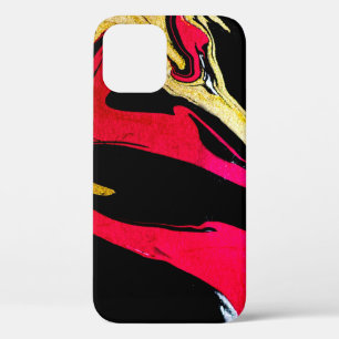 Agate Crystal. Golden swirl, artistic design. The iPhone 12 Case