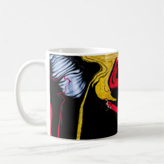 Agate Crystal. Golden swirl, artistic design. The  Coffee Mug