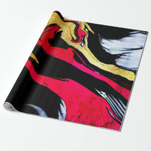 Agate Crystal. Golden swirl, artistic design. The Wrapping Paper