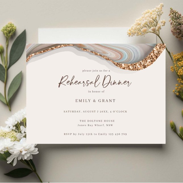 Agate Geode Marble Rehearsal Dinner (Creator Uploaded)