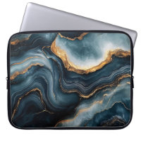 Agate Geode with Gold and Navy Blue Marble