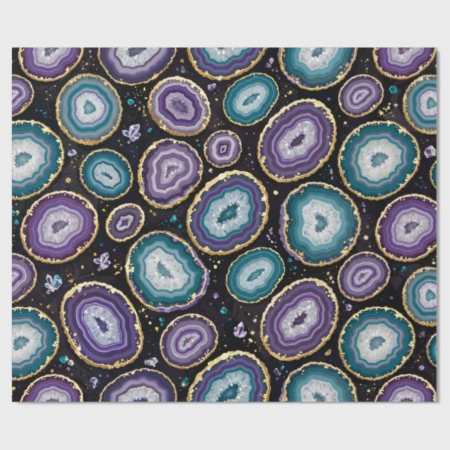 Agate Geode Wrapping Paper (Flat)