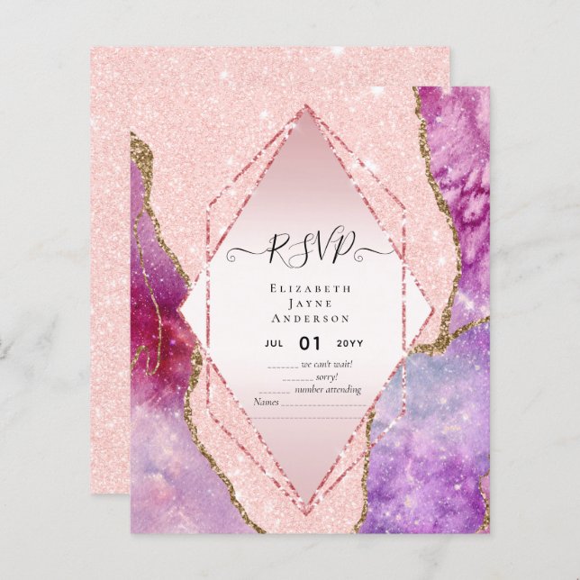 AGATE GLITTER RSVP Budget (Front/Back)
