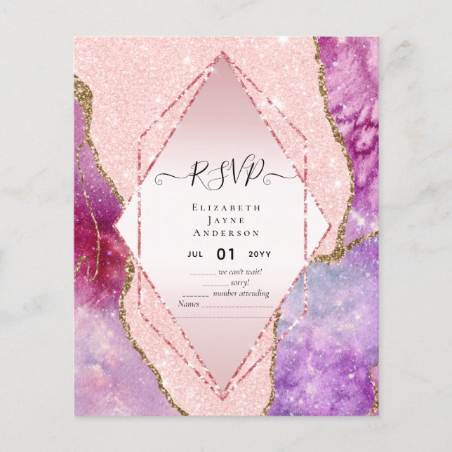 AGATE GLITTER RSVP Budget Flyer (Front)