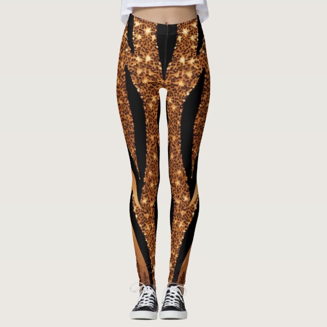 Agate glitter tiger leggings (Front)