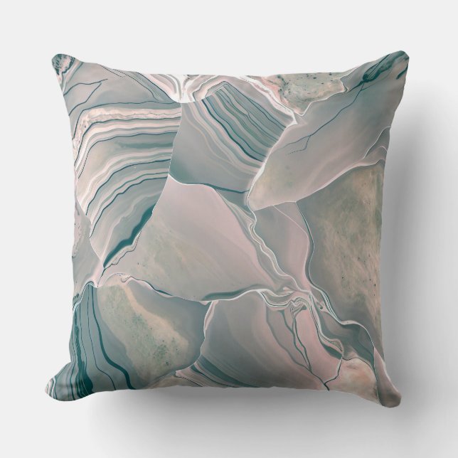 Agate Glow Throw Pillow (Front)