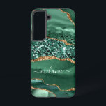 Agate Green Gold Glitter Marble Your Name Samsung Galaxy Case<br><div class="desc">Agate Green Gold Glitter Geode Marble Custom Name Emerald Sparkle Personalized Birthday - Anniversary or Wedding Gift / Suppliest - Add Your Name - Text or Remove - Make Your Special Gift - Resize and move or remove and add text / elements with customization tool. Design by MIGNED. Please see...</div>