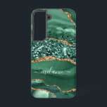 Agate Green Gold Glitter Marble Your Name Samsung Galaxy Case<br><div class="desc">Agate Green Gold Glitter Geode Marble Custom Name Emerald Sparkle Personalized Birthday - Anniversary or Wedding Gift / Suppliest - Add Your Name - Text or Remove - Make Your Special Gift - Resize and move or remove and add text / elements with customization tool. Design by MIGNED. Please see...</div>
