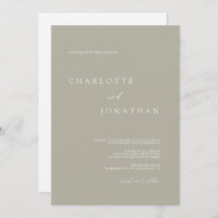Agate Grey Simple Modern Script QR Code Wedding