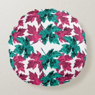 Agate Leaf Round Pillow