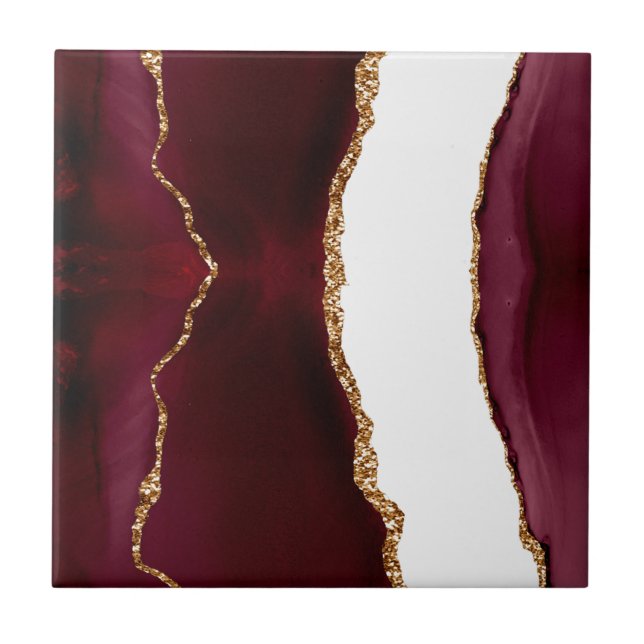 Agate liede vin and gold tile (Front)