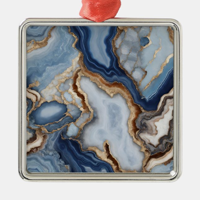 Agate Marble Christmas Ornament (Front)