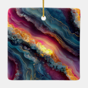 Agate Marble Christmas Ornament