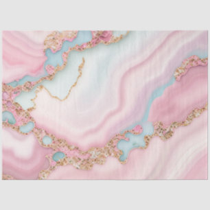 Agate Marble Modern Blue Pink Gold Collection Tissue Paper