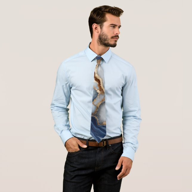 Agate Marble Neck Tie (In Situ)