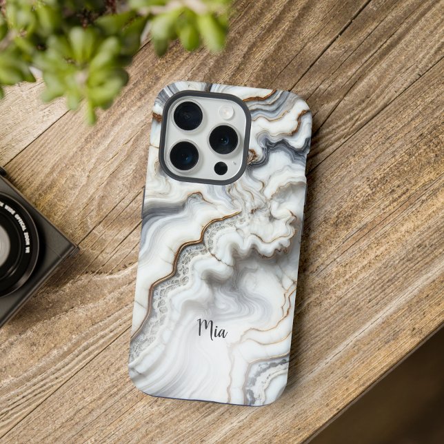 Agate Marble Personalized iPhone Case (Creator Uploaded)