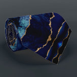 Agate Navy Blue Gold Glitter Marble Neck Tie<br><div class="desc">Neck Tie with Agate Navy Blue Gold Gemstone Marble Geode Glitter Sparkle Birthday - Anniversary or Wedding Ties / Gift - Personalized - Add Your Letter / or Name - Text / more - Make Your Special Gift - Resize and move or remove and add text / elements with customization...</div>