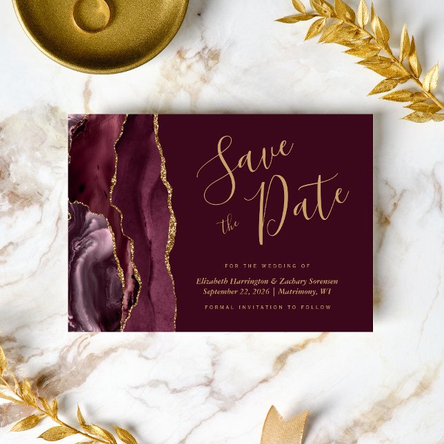 Agate or de Bourgogne moderne Enregistrer la carte (Créateur téléchargé)