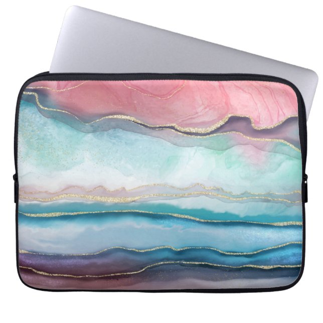 Agate Pattern Laptop Sleeve (Front)