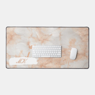 Agate Pink Marble swirl Desk Mat
