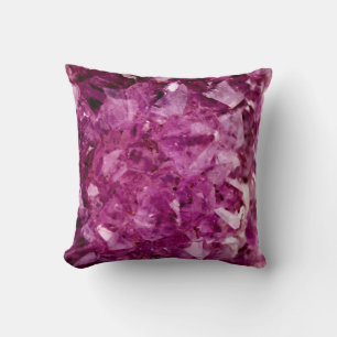 Agate Purple Crystal Throw Pillow