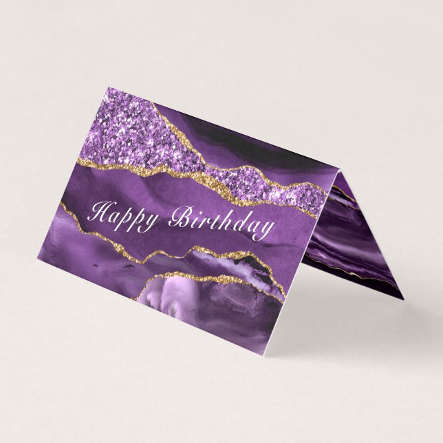 Agate Purple Gold Parties scintillant étincelle Ca (Front)