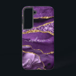 Agate Purple Gold Sparkly Marble Custom Name Samsung Galaxy Case<br><div class="desc">Samsung Galaxy Cases or iPhone Cases with Agate Purple Violet Gold Glitter Geode Custom Name Sparkle Marble Personalized Birthday - Anniversary or Wedding Gift / Suppliest - Add Your Name - Text or Remove - Make Your Special Phone Gift - Resize and move or remove and add text / elements...</div>
