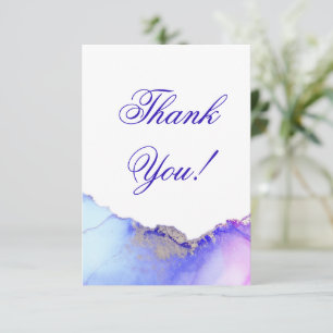 Agate Purple Mariage Carte de remerciements